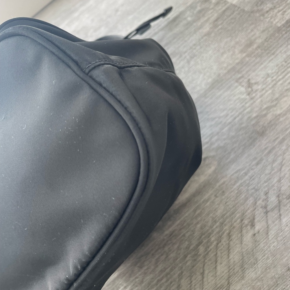 Prada Black Nylon Drawstring Mini Backpack with G… - image 5